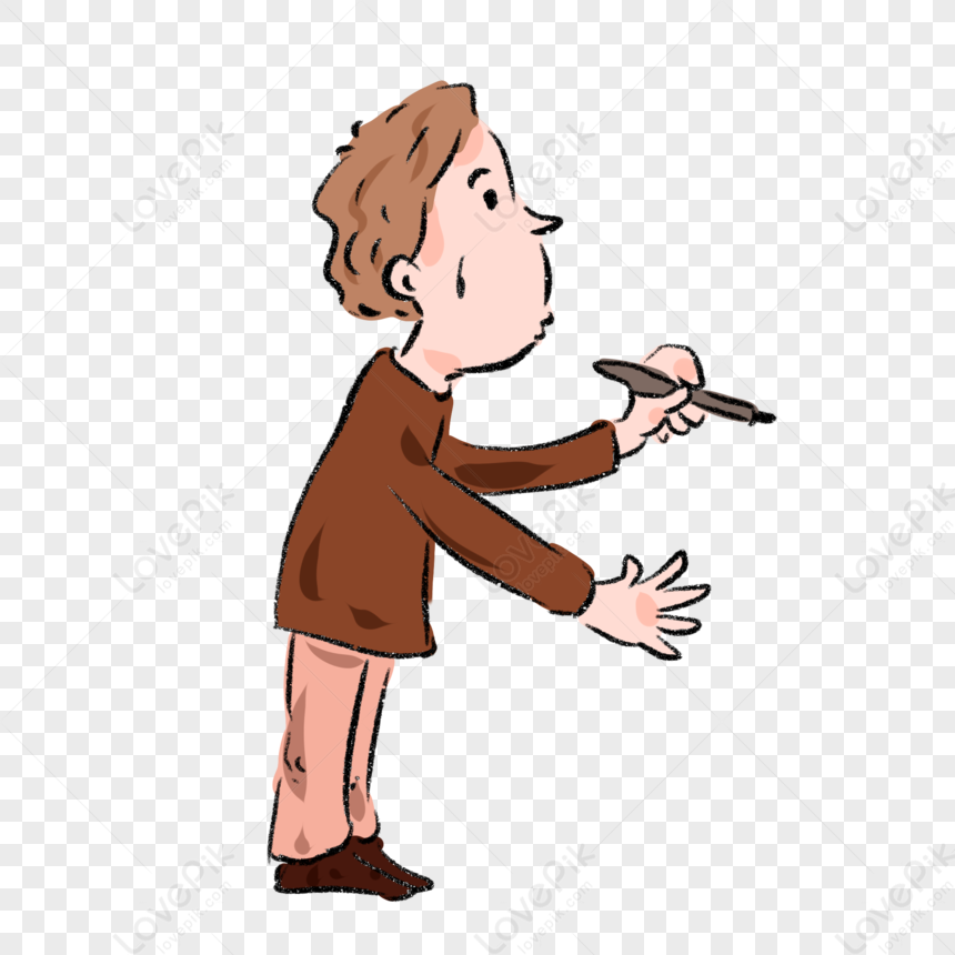 Hand Drawn Boy Writing Cartoon Character Character PNG Transparent  Background And Clipart Image For Free Download - Lovepik | 401383520