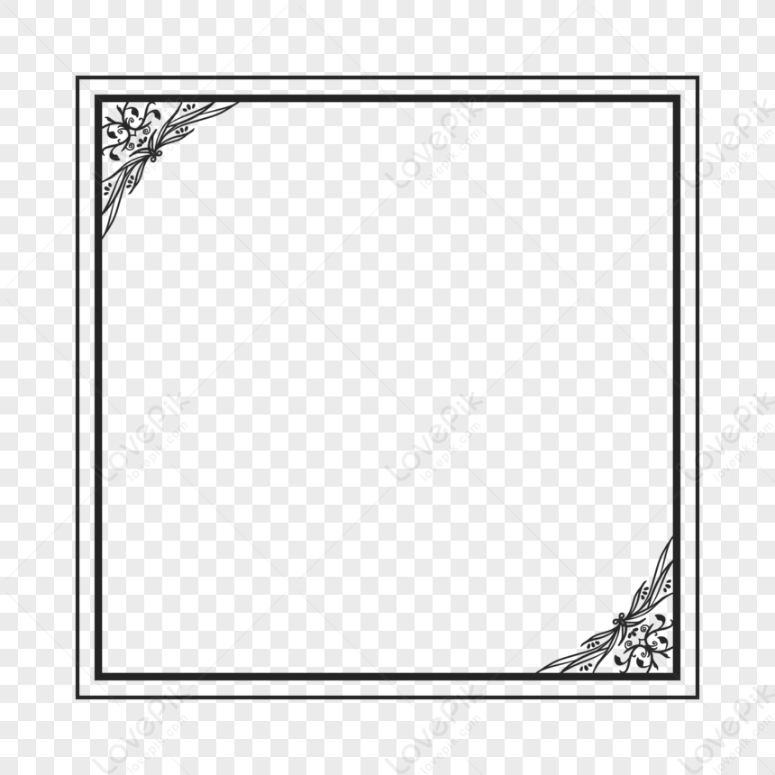 Hand Drawn Decorative Border PNG Free Download And Clipart Image For ...