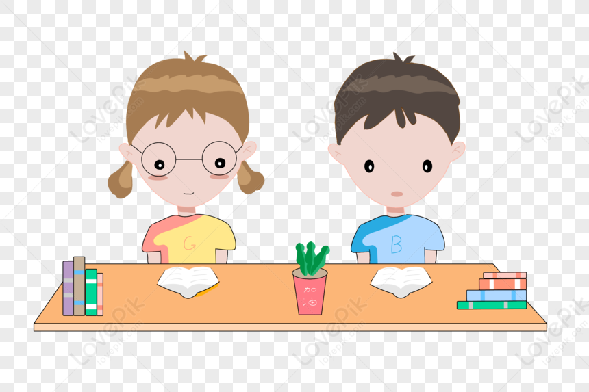 Learning Scene Characters, Cartoon Desk, Cartoon School, Cartoon ...