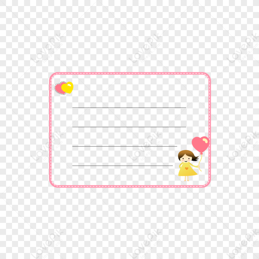 Post-it Notes, Heart Pink, Decorative Heart, Girl Heart PNG Image Free