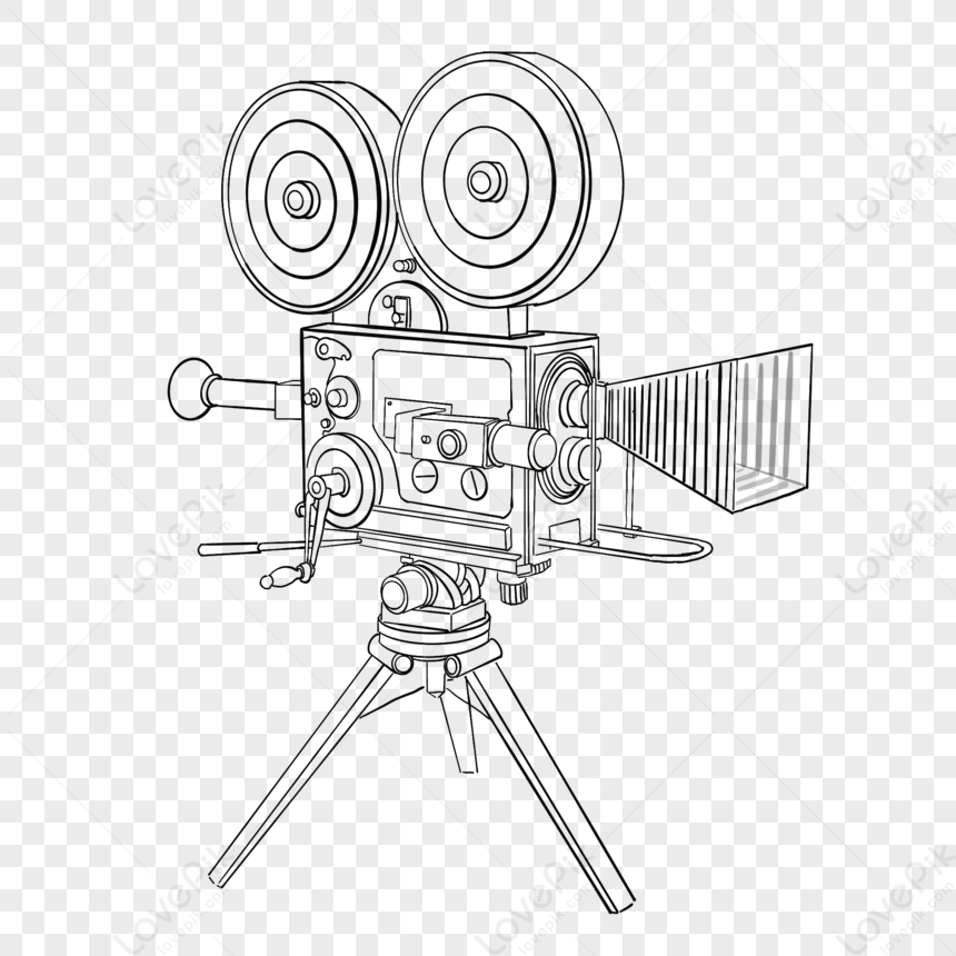 Free: Movie Camera Drawing At Getdrawings - Old Film Projector Png 