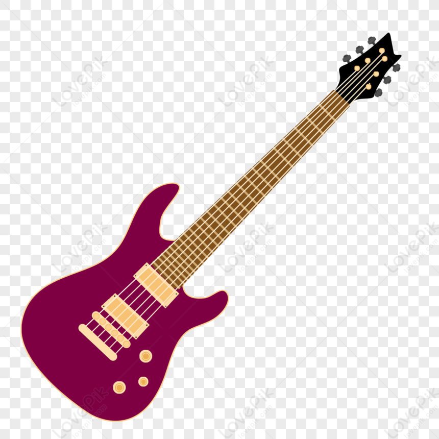 Red Electronic Guitar Material PNG Transparent Background And Clipart ...