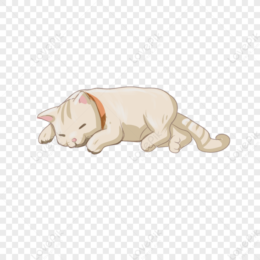 Sleeping Cat PNG Transparent And Clipart Image For Free Download ...
