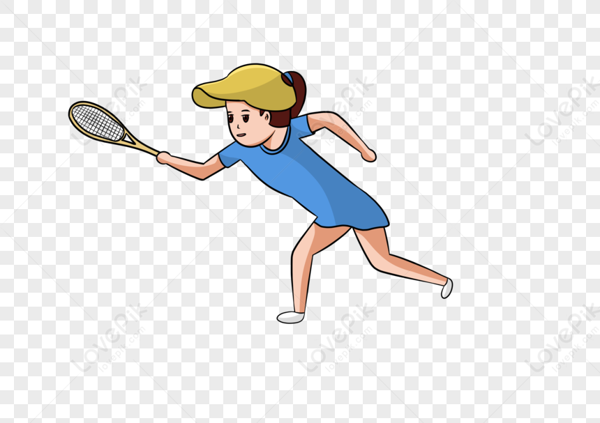 Sports Event Tennis, Tennis Woman, Cartoon Woman, Cartoon Light PNG ...