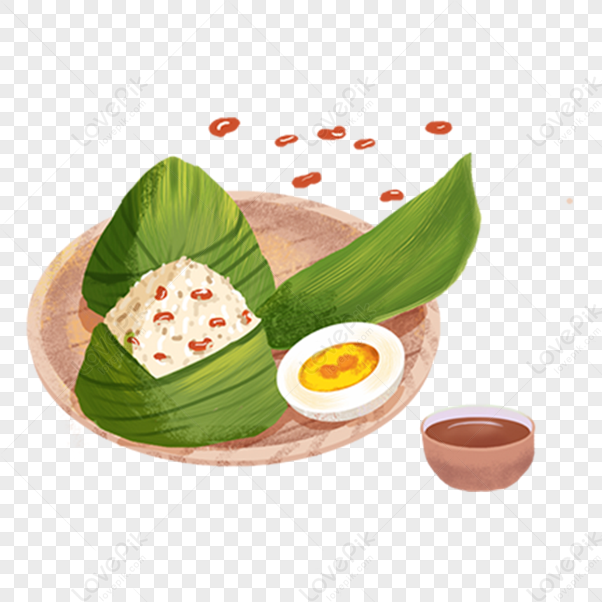 Traditional Zongzi Elements, Art Painting, Painting Vector, Food Vector ...