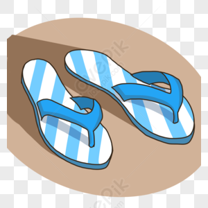 Cartoon Hand Drawn Cute Flip Flops Illustration PNG Picture And Clipart ...