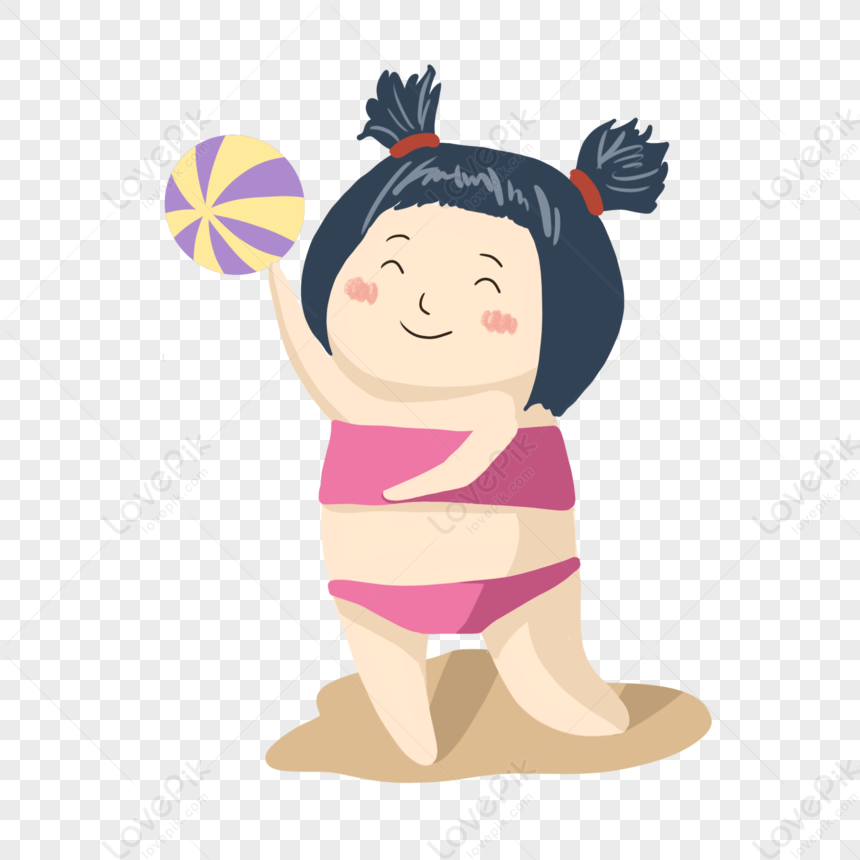 Cartoon Girl Beach Volleyball PNG Image And Clipart Image For Free Download  - Lovepik | 401425398