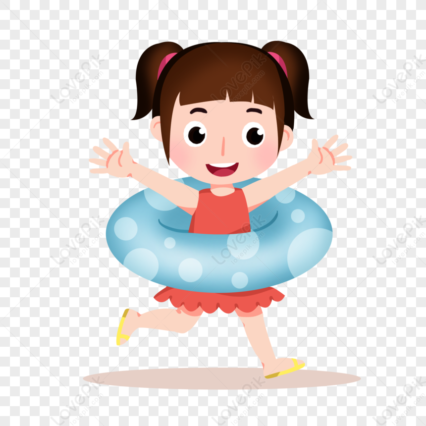 Cartoon Girl Riding A Cool Figure PNG Transparent And Clipart Image For ...