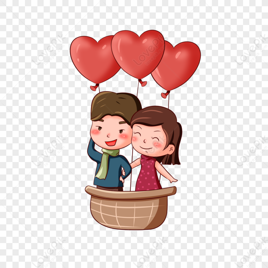 Couple On Hot Air Balloon PNG Transparent Background And Clipart Image For  Free Download - Lovepik | 401438440