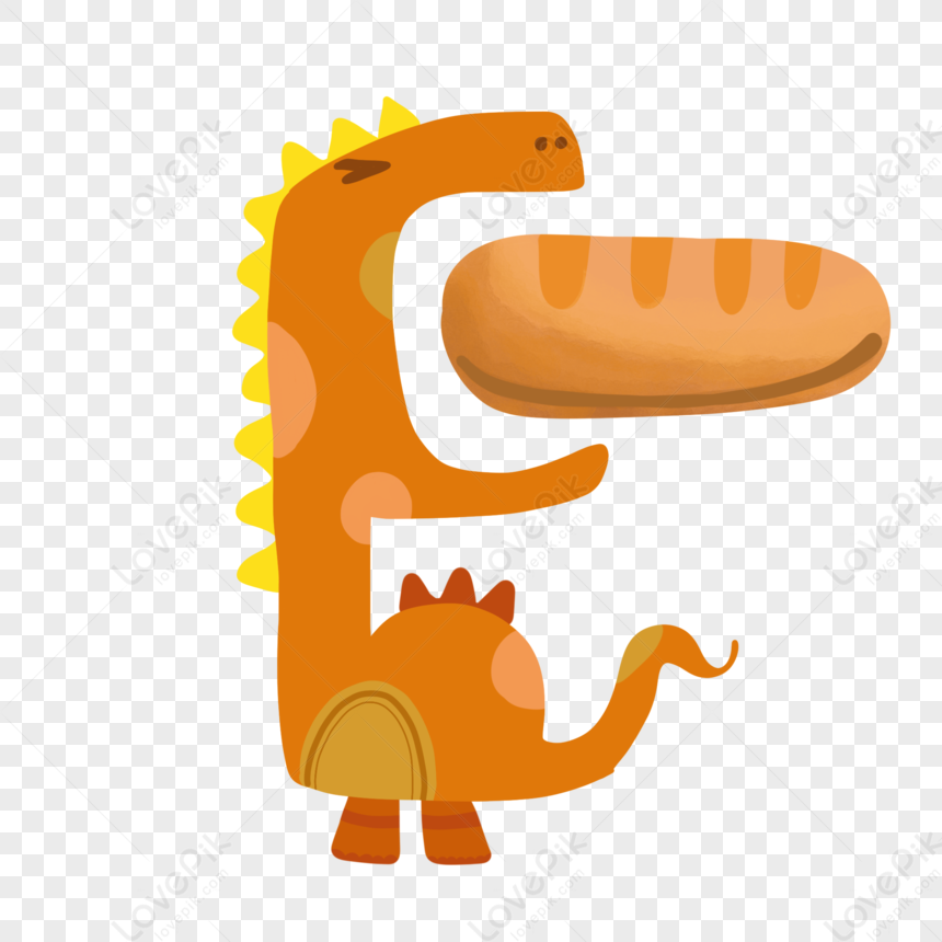 Cute Little Dinosaur Eating Bread Free PNG And Clipart Image For Free  Download - Lovepik | 401416109
