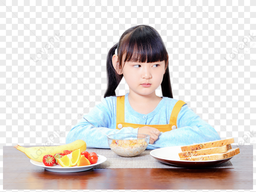 Girl Eating Breakfast PNG Transparent And Clipart Image For Free ...