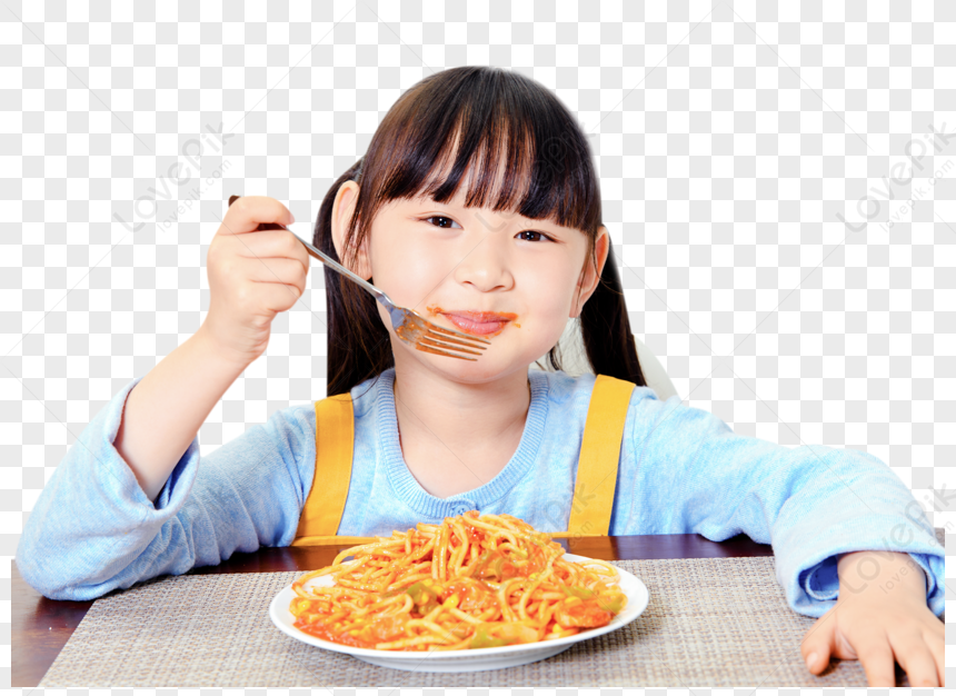 Girl Eating Spaghetti PNG Picture And Clipart Image For Free Download ...