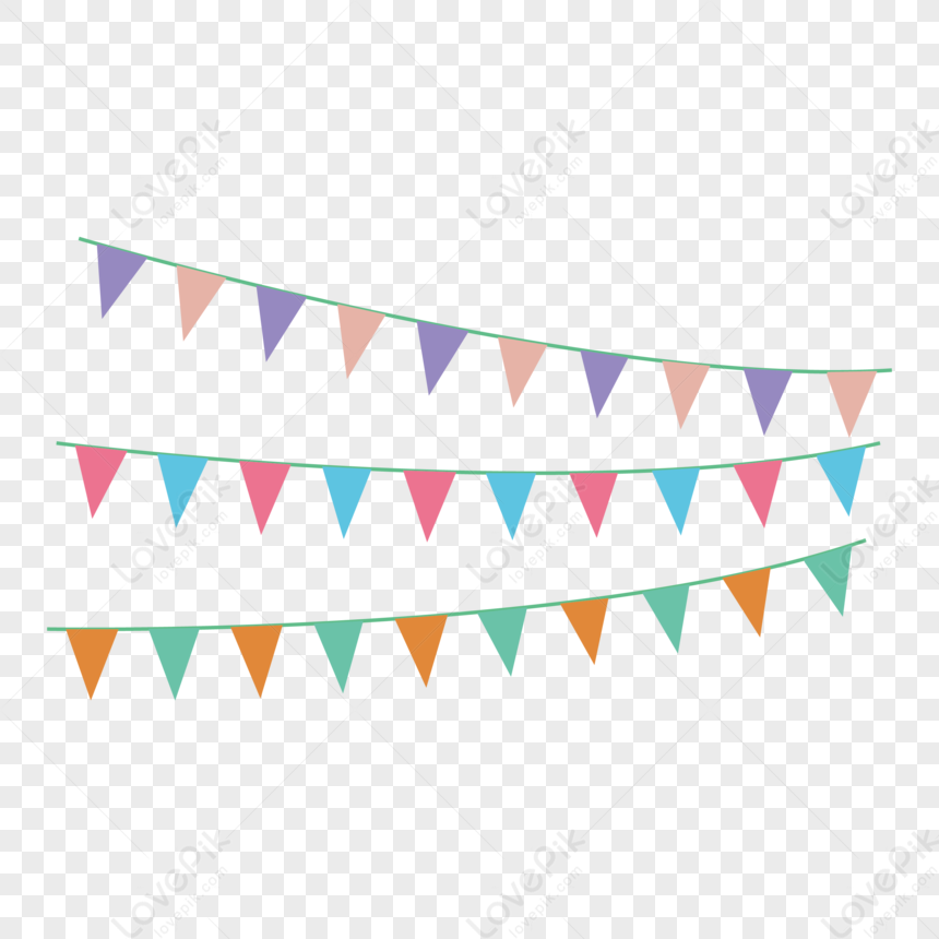 Multi-color Flag Decoration Download, Balloon, Pennant, Decorative ...