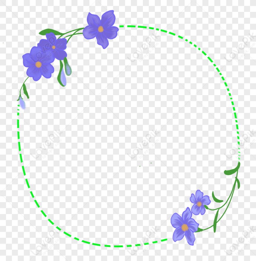 Purple Flower Border, Flower Border, Purple Border, Purple PNG Hd ...