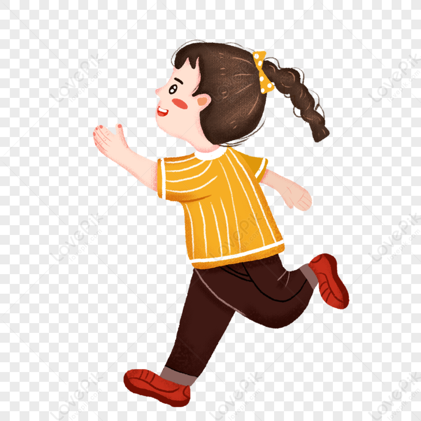 Running Girl, Running, Girl, Hand Drawn Girl PNG White Transparent And ...