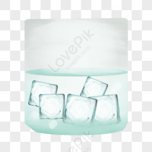 glass of ice water clipart