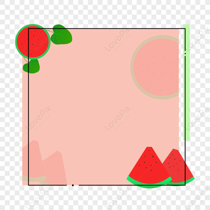 Watermelon Border PNG Transparent Background And Clipart Image For Free ...