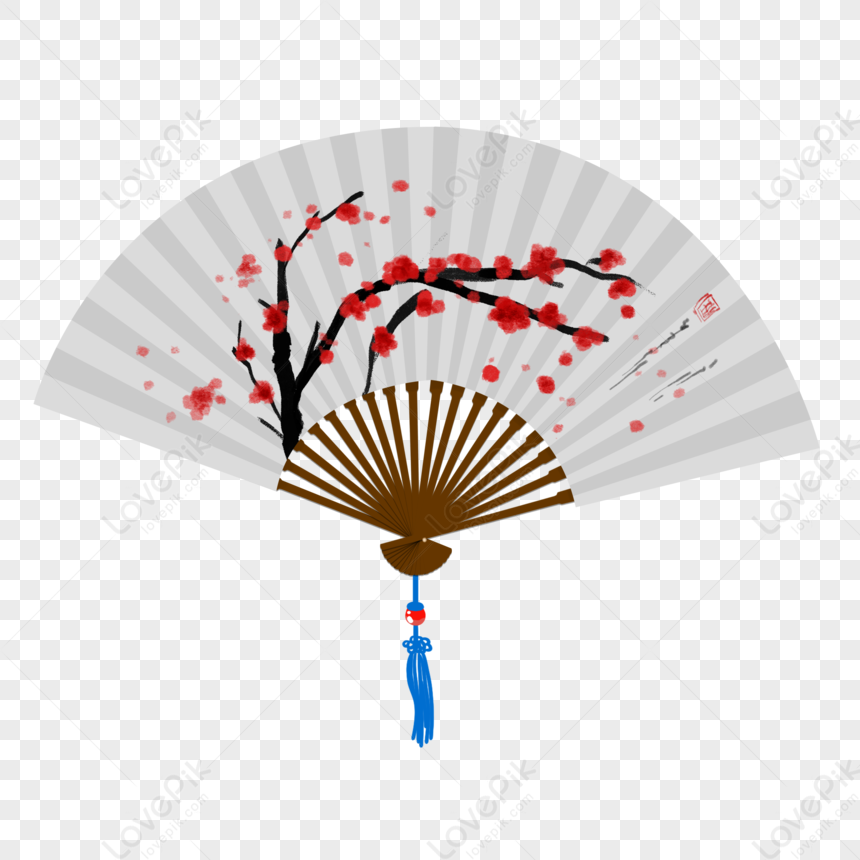 Ancient Plum Blossom Fan PNG Hd Transparent Image And Clipart Image For ...