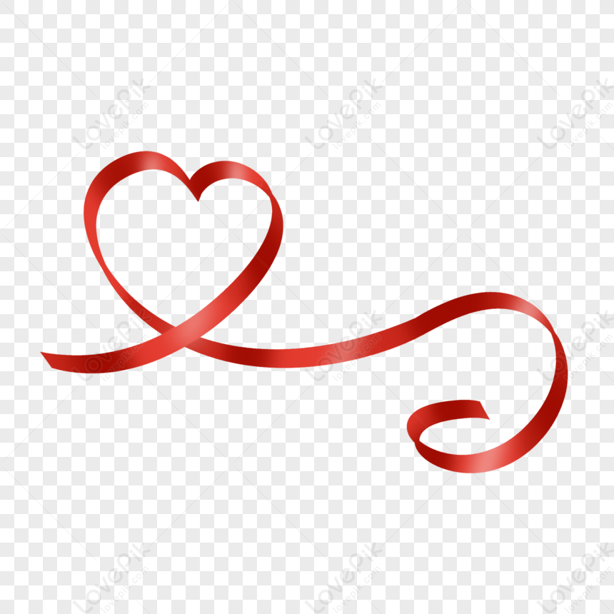 Big Red Love Ribbon, Red Ribbon, Big Red, Beauty PNG White Transparent ...