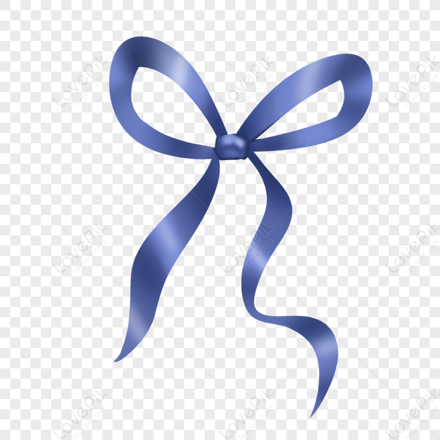Blue Bow Ribbon, Bow Ribbon, String Ribbon, Blue Ribbon PNG Free