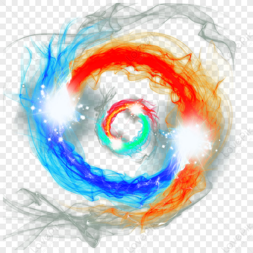 Blue Orange Rotating Light Effect PNG Picture And Clipart Image For ...