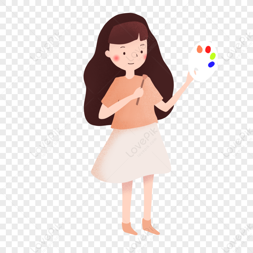Garota De Desenho Bonito Pintados à Mão Primavera Turnê PNG Imagens  Gratuitas Para Download - Lovepik