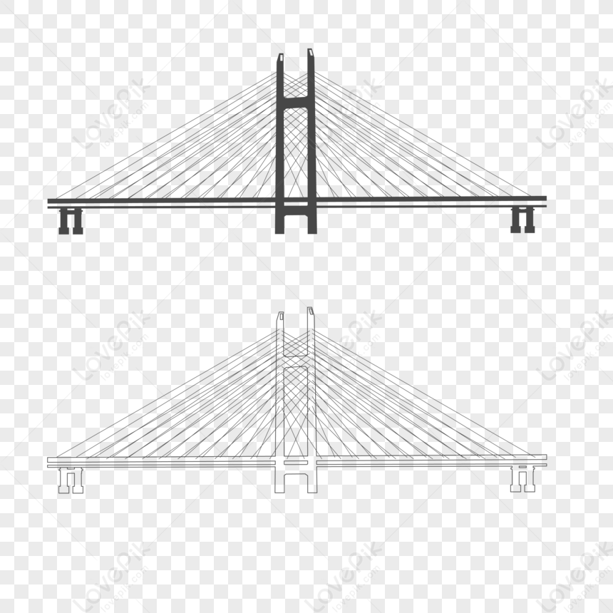 City Building Bridge, Bridge Building, Building, Skyline PNG ...