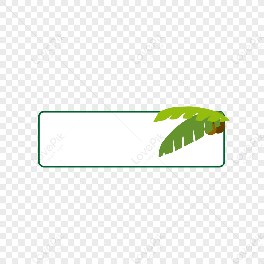 Coconut Leaf Border Dialog Material PNG Free Download And Clipart Image ...