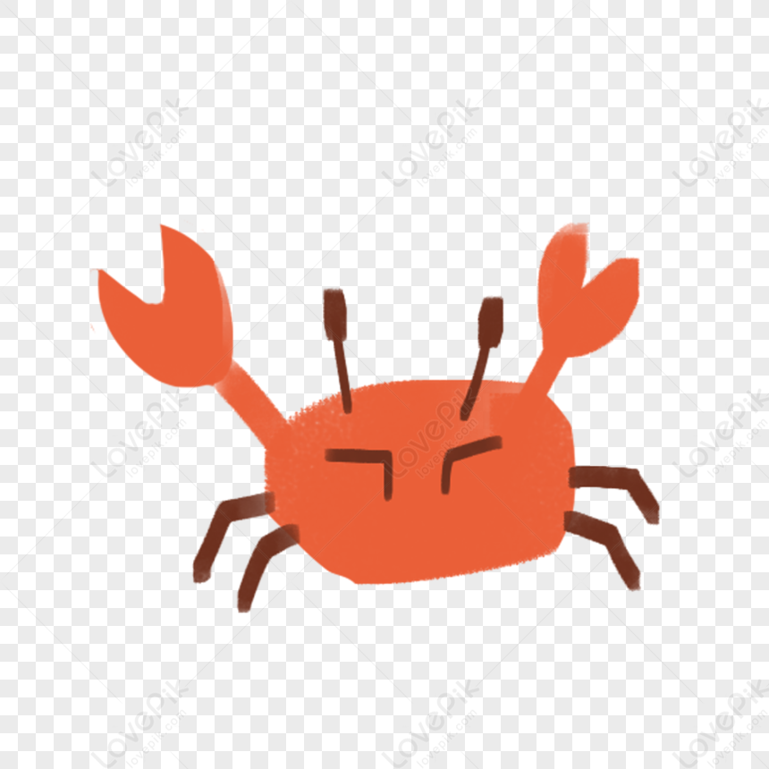 Crab, Hand Drawn Crab, Cute Crab, Crab Material PNG Image Free Download ...