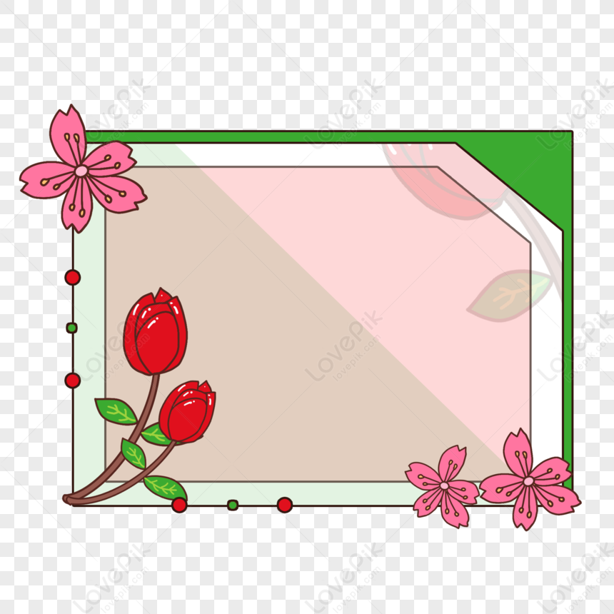 Cute Rose Border, Cute Roses, Bubble Box, Labels Free PNG And Clipart ...