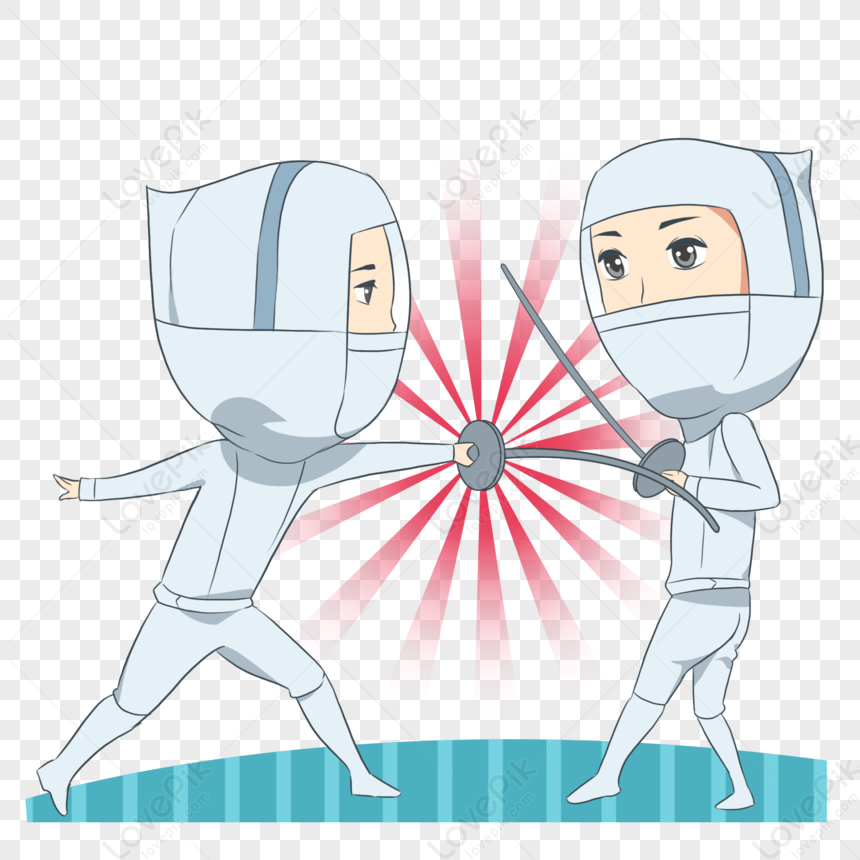 Fencing Athlete Athletes Olympic Day Cartoon Fence Png Free Download And Clipart Image For