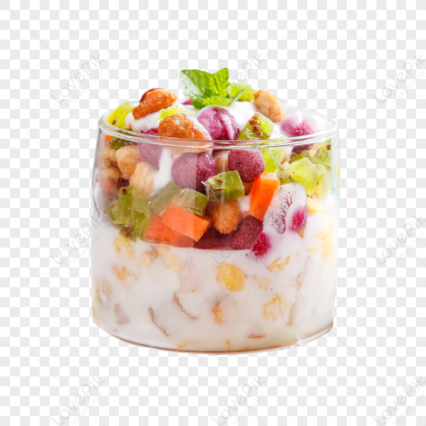 Fruit Yogurt Material Fruit Cup Cream Salad Png White Transparent And Clipart Image For Free