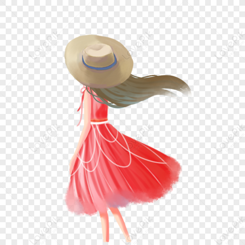Girl In Summer Dress PNG Transparent Background And Clipart Image For ...
