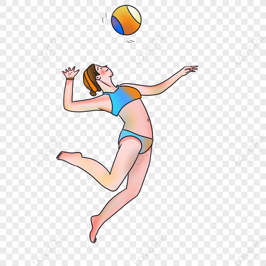 Girl Playing Volleyball PNG Transparent Image And Clipart Image For ...