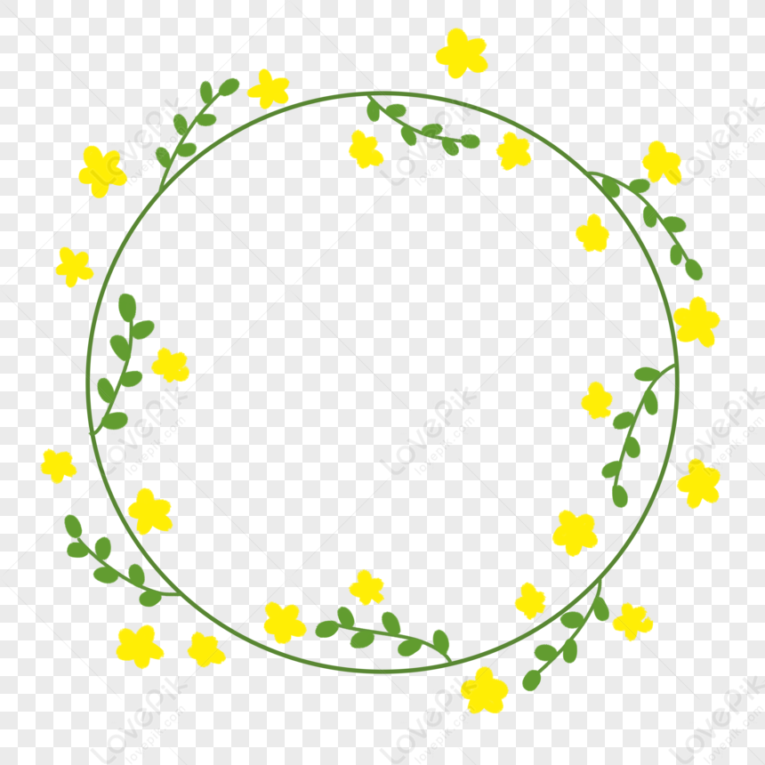 Green Leaf Small Yellow Flower Lace PNG Transparent And Clipart Image ...