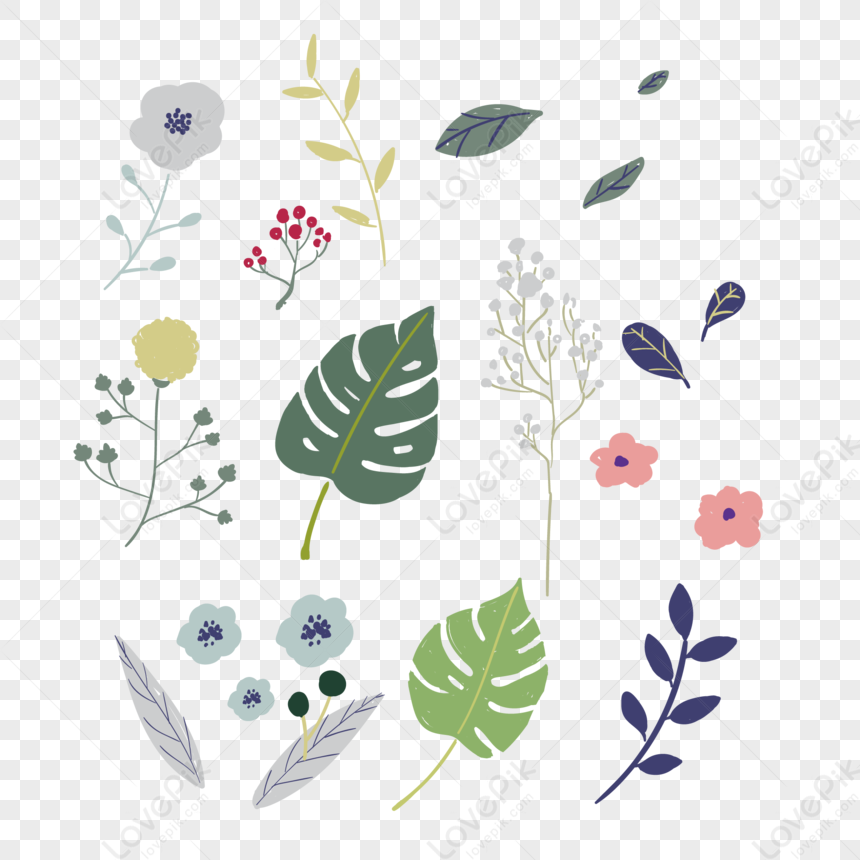 Green Plant Flower Element Free PNG And Clipart Image For Free Download ...