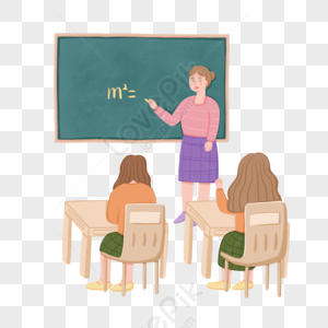 Hand Drawn Male Teacher In Class, Material, Pots, Book PNG Transparent ...