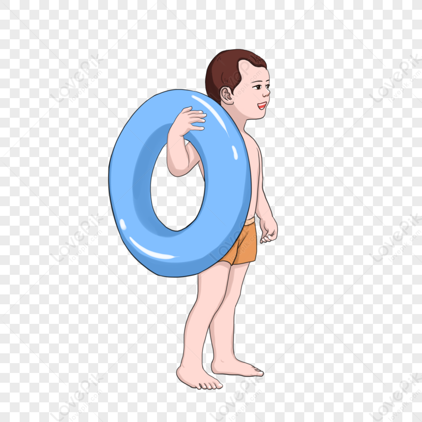 Little Boy Going Swimming In Summer PNG Free Download And Clipart Image ...