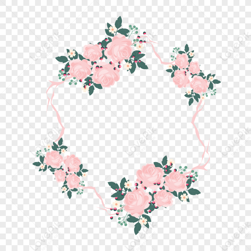 Pink Flowers Border, Pink Border, Labels, Flower Border Free PNG And ...