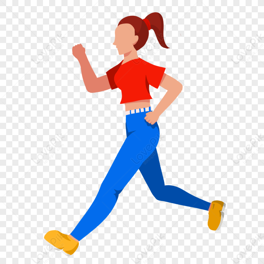 Running Girl, Illustration Woman, Light Red, Running Woman PNG Transparent  Image And Clipart Image For Free Download - Lovepik