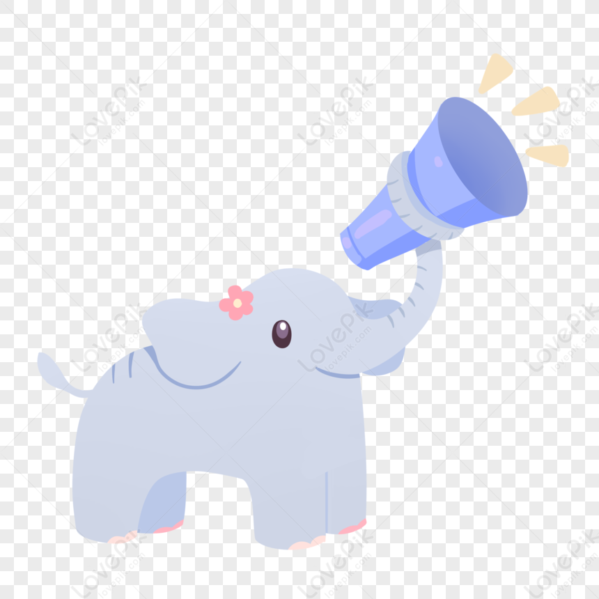 Baby Elephant With A Horn, Cute Baby Elephant, Elefante Bebe, Hand ...