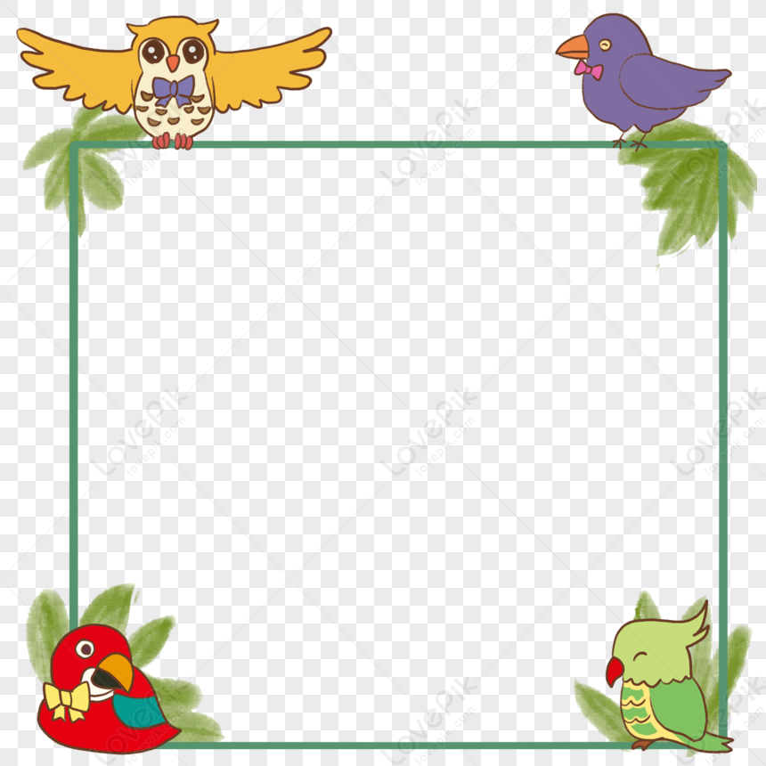 Bird Border, Simple Border, Bird Borders, Crow PNG Free Download And ...