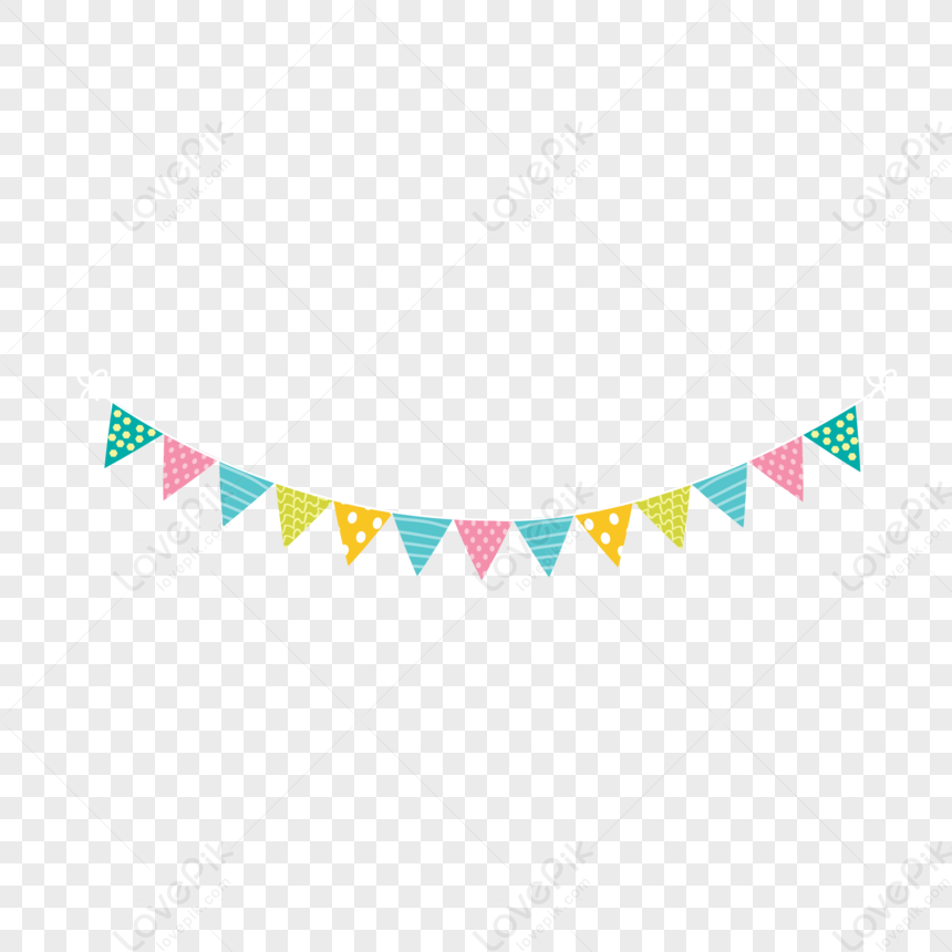 Bunting Border, Party Border, Celebration, Birthday PNG Hd Transparent ...