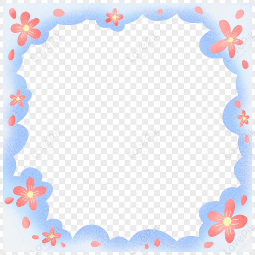 Flower Border, Cloud, Flower Border, Cute PNG Transparent Image And ...