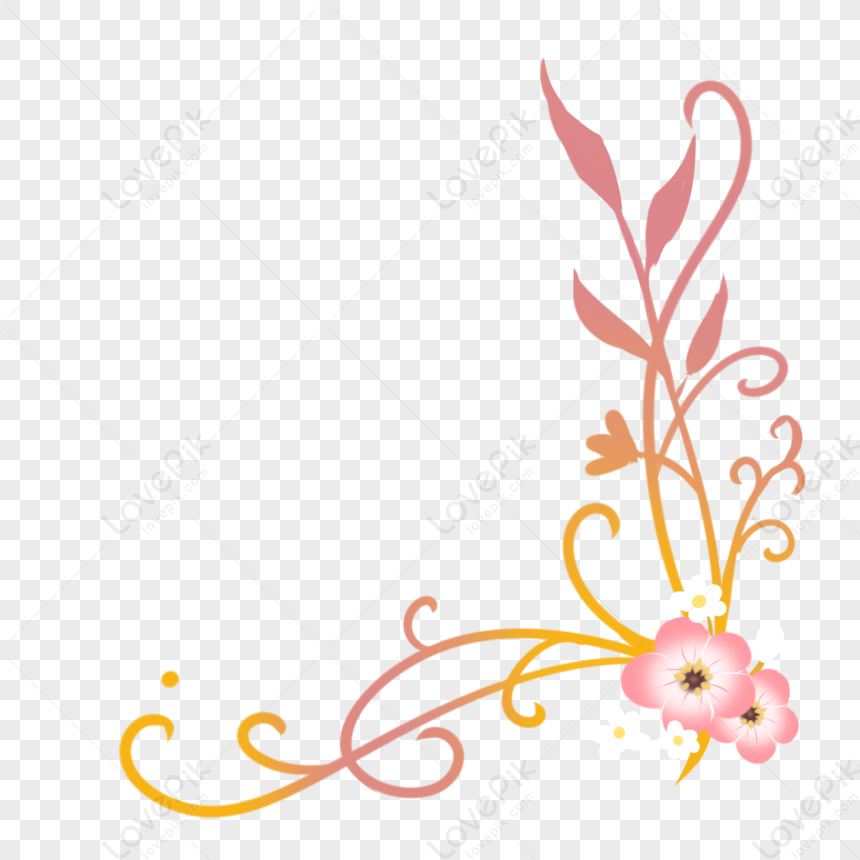 clipart gratuit bordure fleurs en