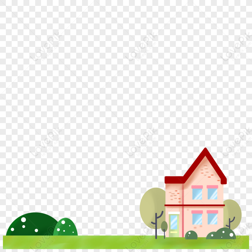 Hand Painted Grass House PNG Picture And Clipart Image For Free ...