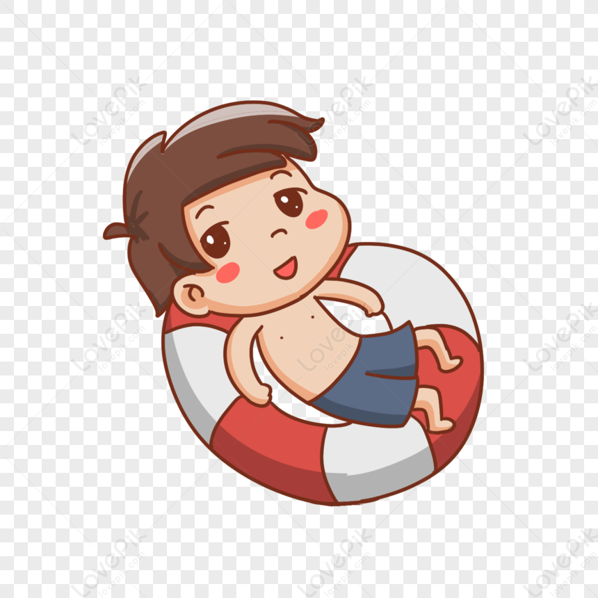 Little Boy Swimming, Swimming, Swim Ring, Vacation PNG Transparent ...