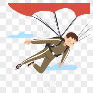 Cartoon Skydiving PNG Images With Transparent Background | Free ...