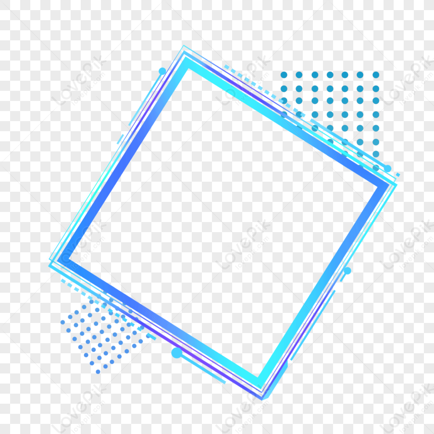 Square Geometric Technology Sense E-commerce Gradient Border, Gradient ...