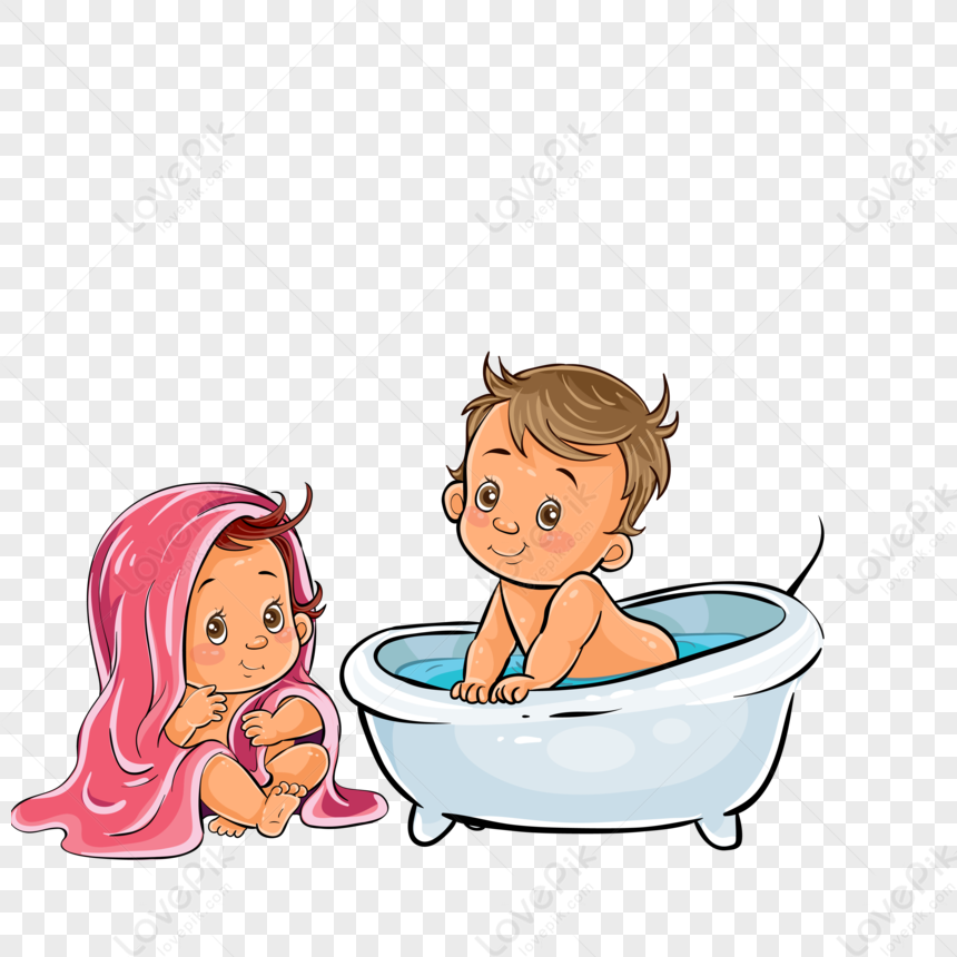 Baby Taking A Shower Together PNG Transparent Image And Clipart Image For  Free Download - Lovepik | 401536427